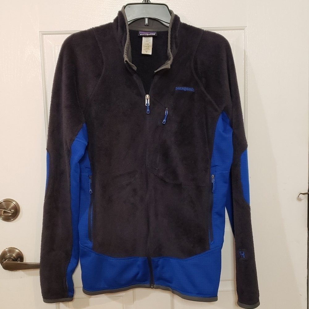 Patagonia Polartec R2 Fleece Full Zip Polartec Sweater Jacket Blue Mens …